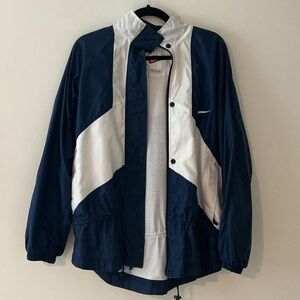 Vintage Nike Navy and White Windbreaker